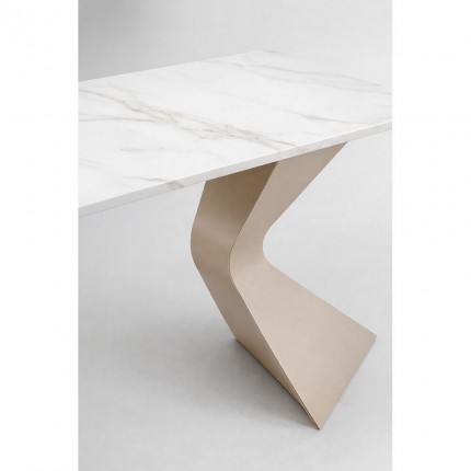 Console Gloria 140x45cm macchiato grès blanc Kare Design