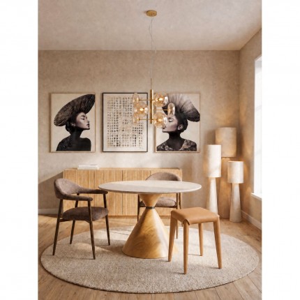 Stool Monza light brown Kare Design