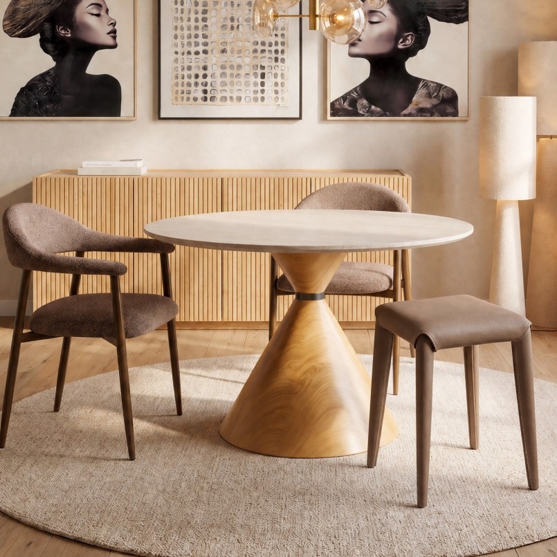 Stool Monza dark brown Kare Design