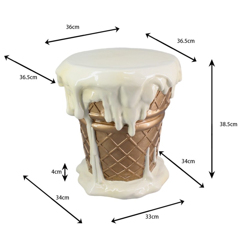 Tabouret glace à la vanille - Kare Design