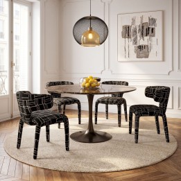 Chaise imprimé noir et blanc - Tobi - Kare Design