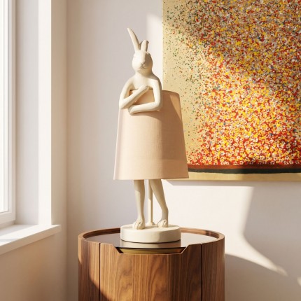 Table Lamp Animal rabbit 50cm beige and peach Kare Design