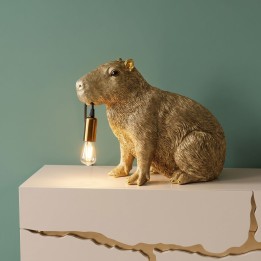 Lampe capybara doré - Kare Design