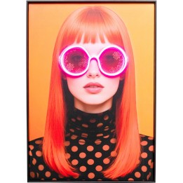 Tableau femme aux lunettes de soleil à fleurs - Kare Design