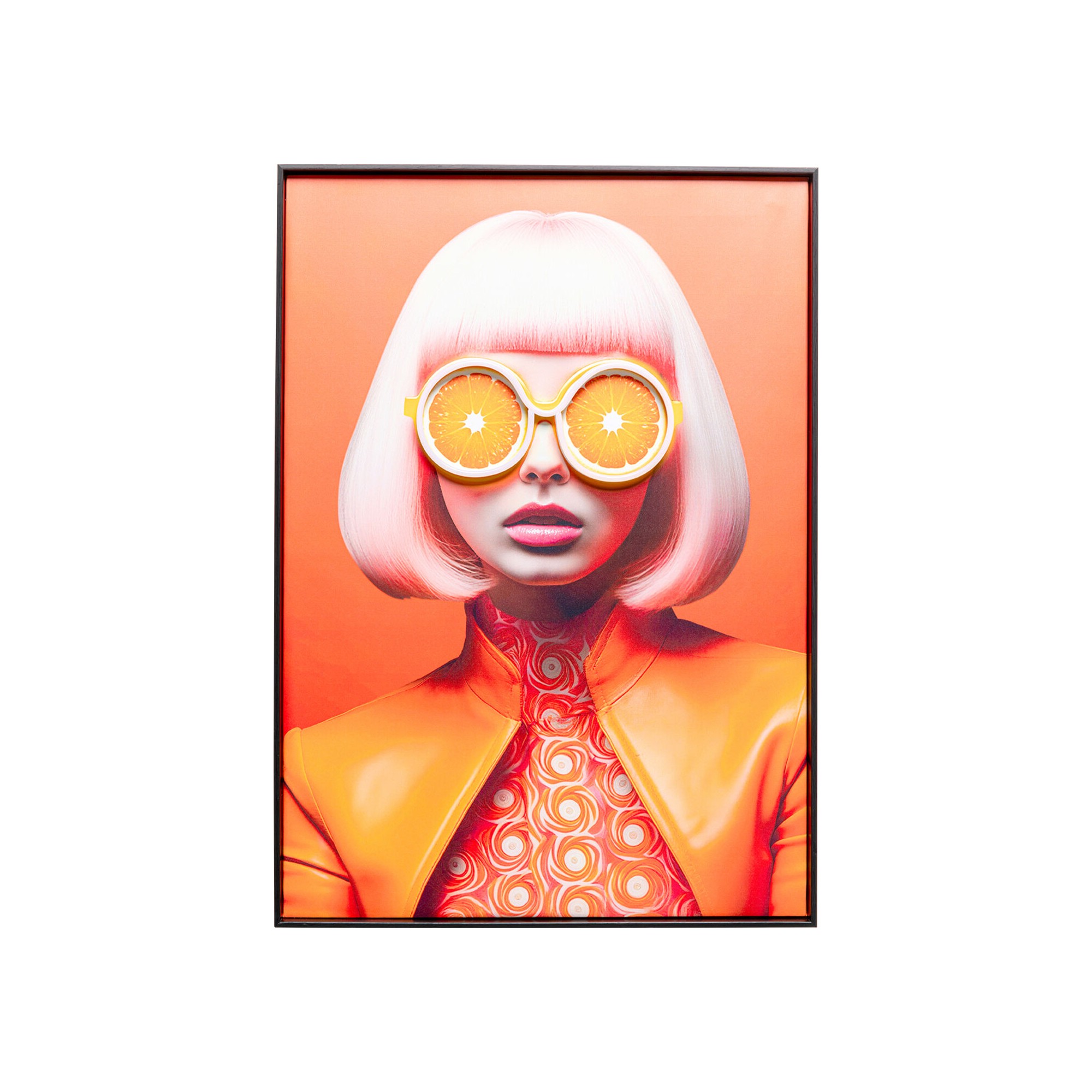 Framed Picture LED sunglasses oranges 50x70cm Kare Design