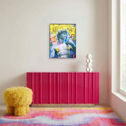 Framed Picture LED David graffiti 60x80cm Kare Design