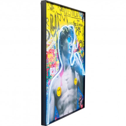 Tableau LED David graffiti 60x80cm Kare Design
