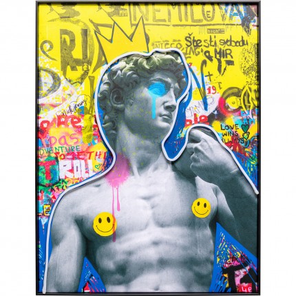 Tableau LED David graffiti 60x80cm Kare Design