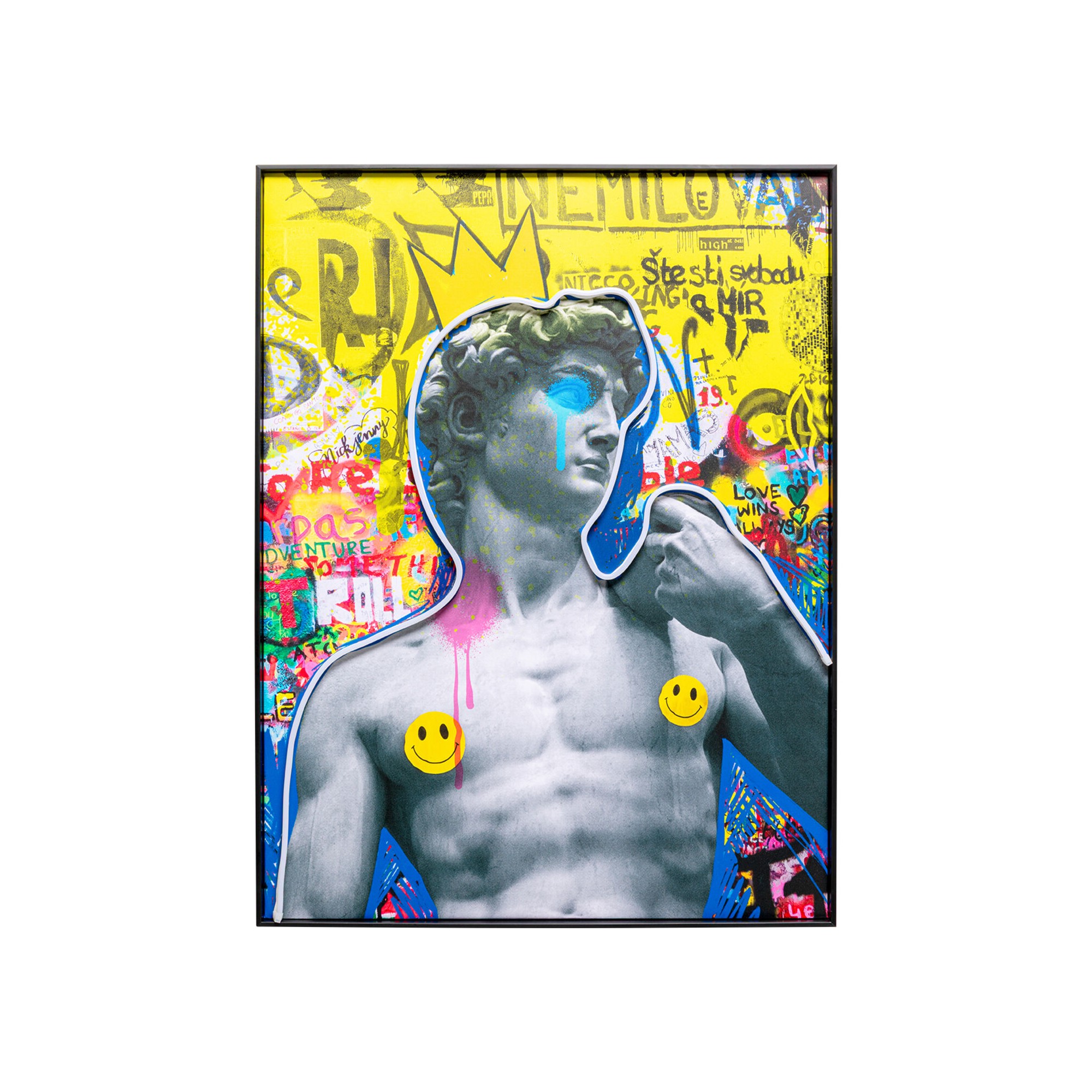Tableau LED David graffiti 60x80cm Kare Design