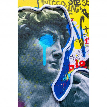 Tableau LED David graffiti 60x80cm Kare Design