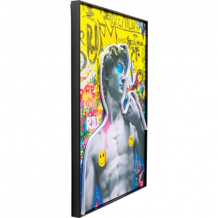 Tableau LED David graffiti 60x80cm Kare Design