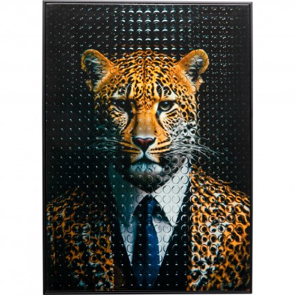 Tableau monsieur léopard 50x70cm Kare Design