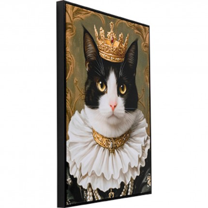 Tableau princesse chat noir 40x50cm Kare Design