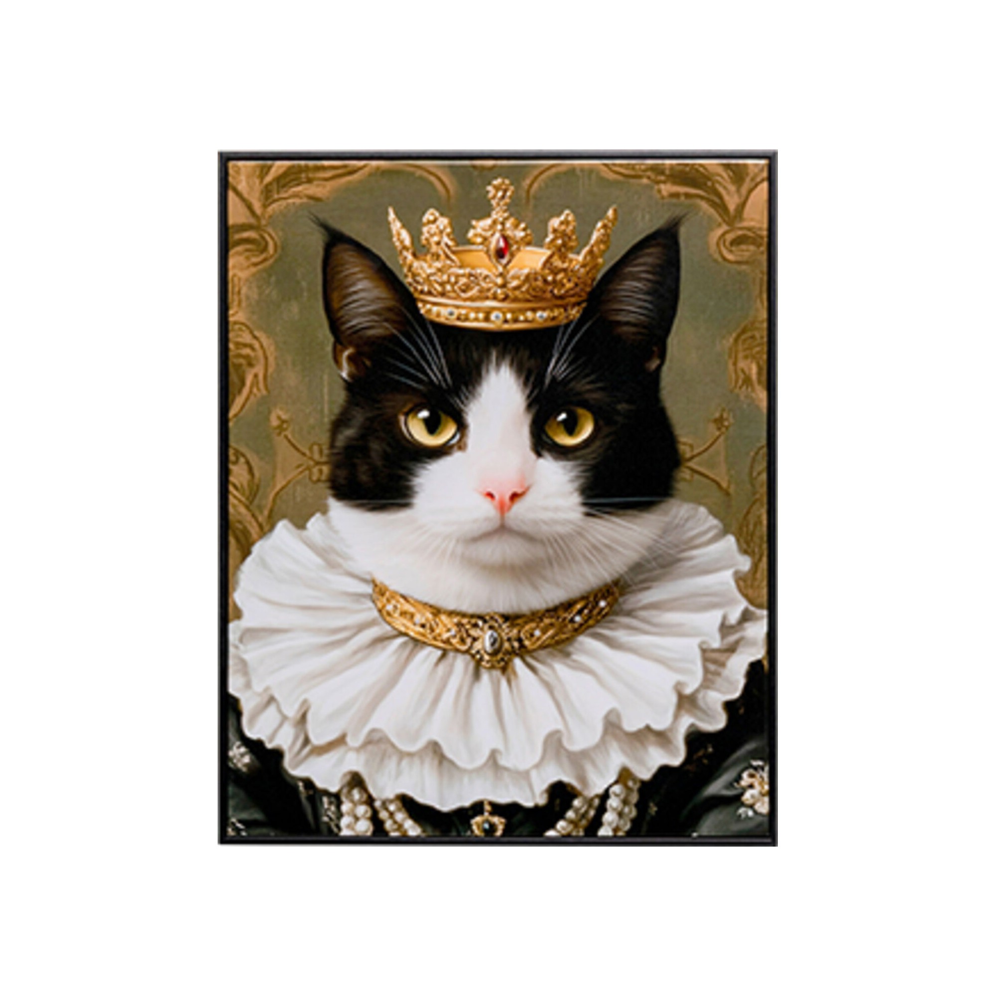 Tableau princesse chat noir 40x50cm Kare Design