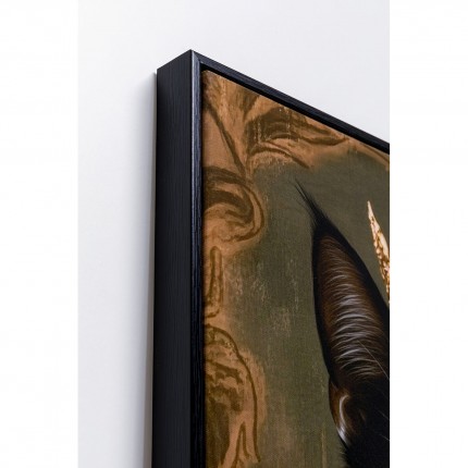 Canvas Picture princess cat black 40x50cm Kare Design