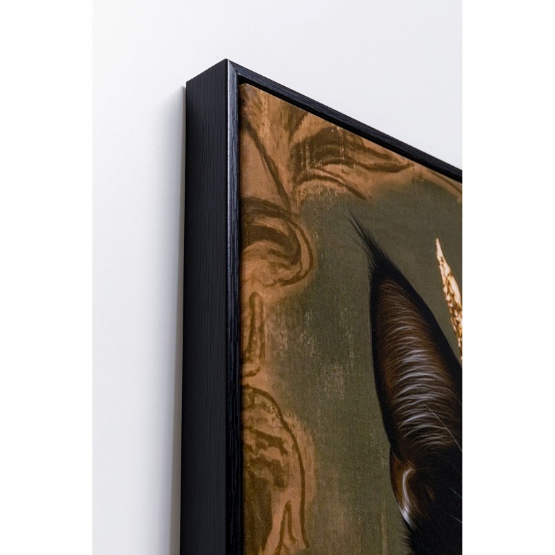 Canvas Picture princess cat black 40x50cm Kare Design