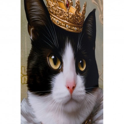 Canvas Picture princess cat black 40x50cm Kare Design