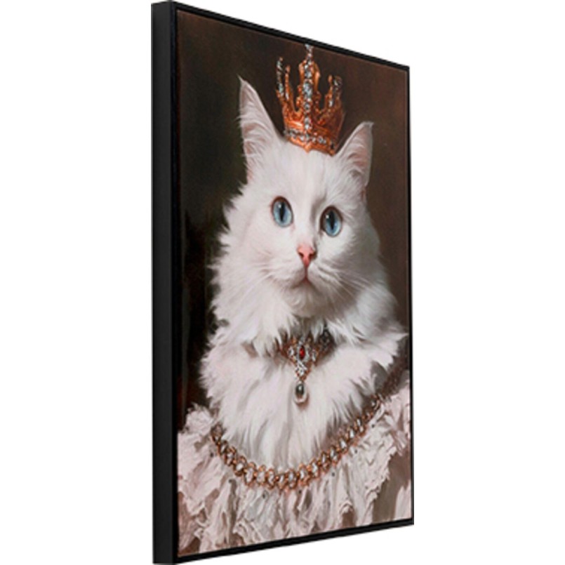 Canvas Picture princess cat white 40x50cm Kare Design