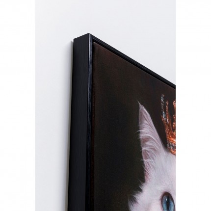Tableau princesse chat blanc 40x50cm Kare Design