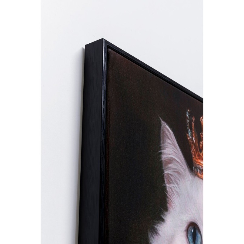 Canvas Picture princess cat white 40x50cm Kare Design