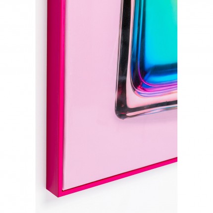 Tableau flacon arc-en-ciel 50x70cm rose Kare Design