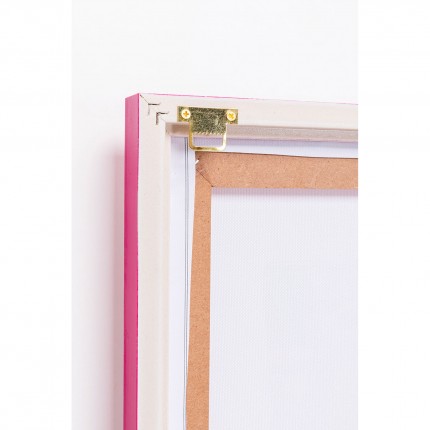 Framed Picture rainbow bottle 50x70cm pink Kare Design