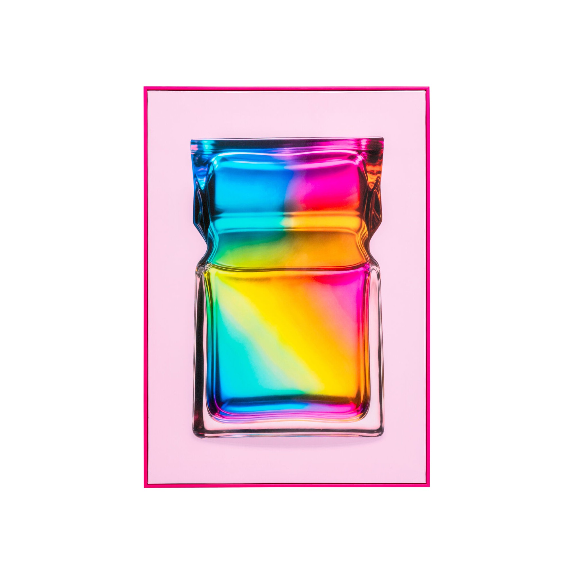 Tableau flacon arc-en-ciel 50x70cm rose Kare Design