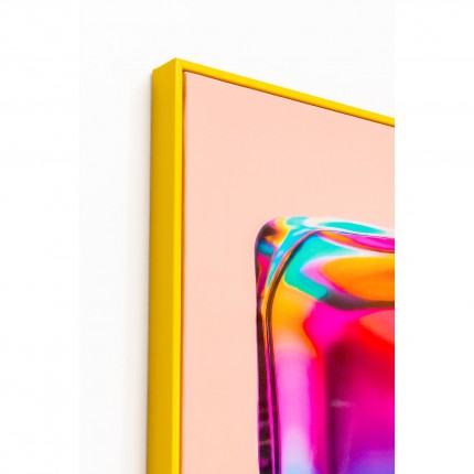 Tableau flacon arc-en-ciel 50x70cm jaune Kare Design