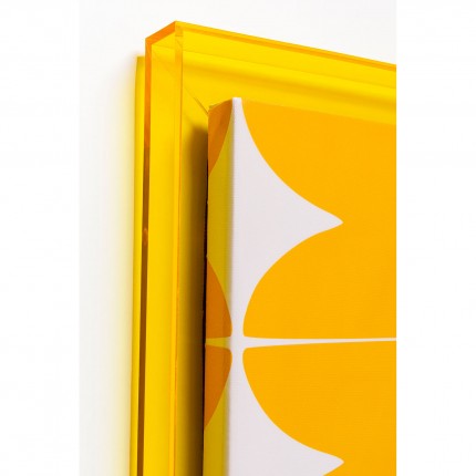 Tableau Perline jaune 80x80cm Kare Design