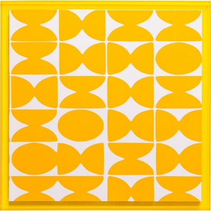 Tableau Perline jaune 80x80cm Kare Design