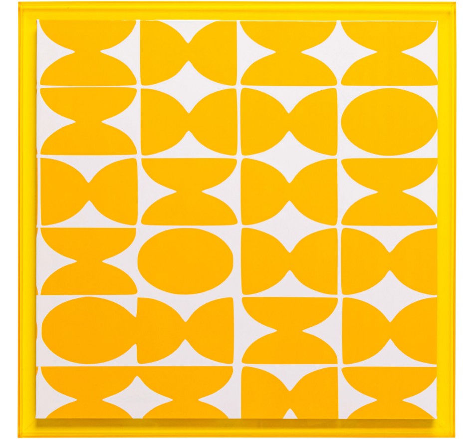 Tableau Perline jaune 80x80cm Kare Design