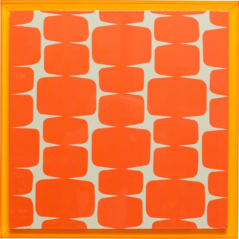 Tableau carré rétro pop orange - Square Chain - Kare Design