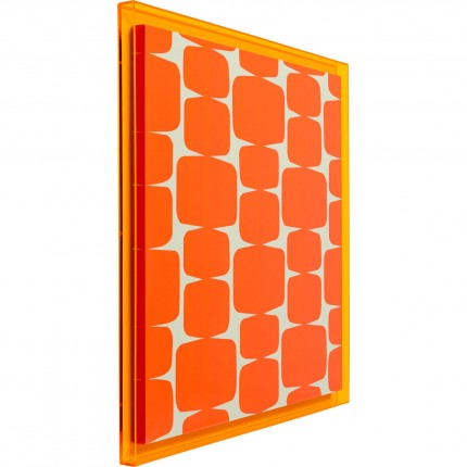 Tableau Square Chain orange 80x80cm Kare Design