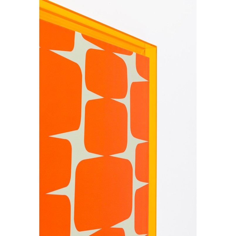 Tableau carré rétro pop orange - Square Chain - Kare Design