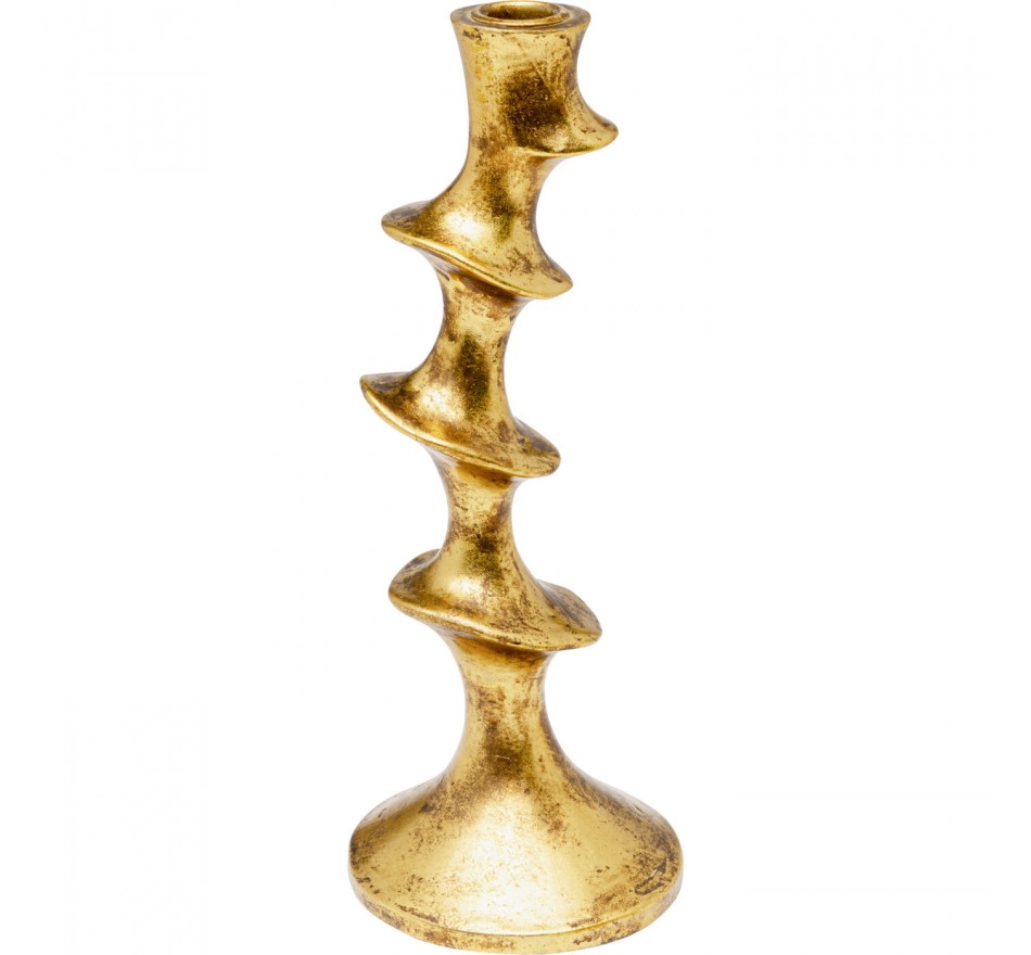 Bougeoir Plateau doré 29cm Kare Design