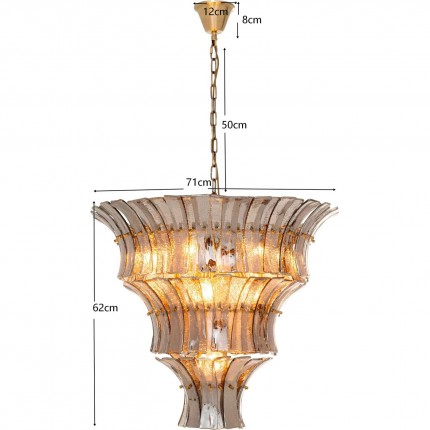 Suspension Venezia fumée 71cm Kare Design