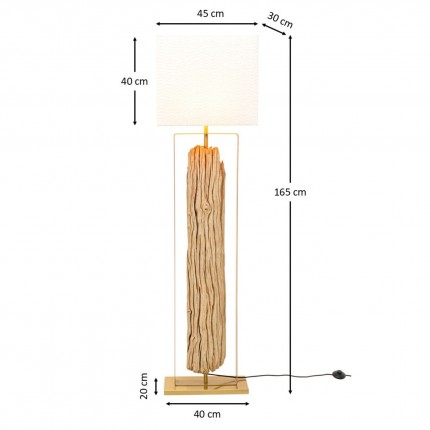 Lampadaire Nature Stem 165cm doré Kare Design