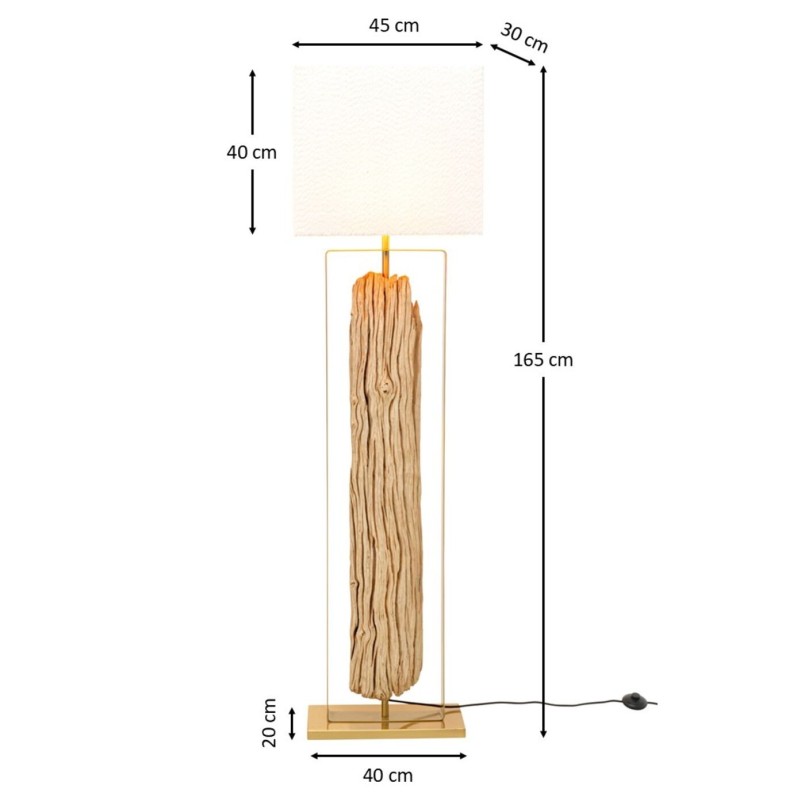 Lampadaire Nature Stem Gold 165cm