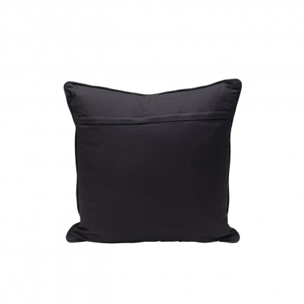 Coussin Icon fleur noir et jaune Kare Design