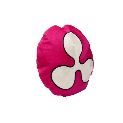 Coussin Icon fleur rose et blanc Kare Design