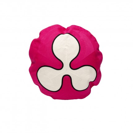 Coussin Icon fleur rose et blanc Kare Design