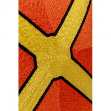 Coussin Icon croix orange et jaune Kare Design