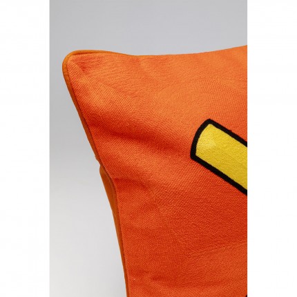 Coussin Icon croix orange et jaune Kare Design