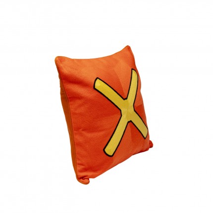 Coussin Icon croix orange et jaune Kare Design