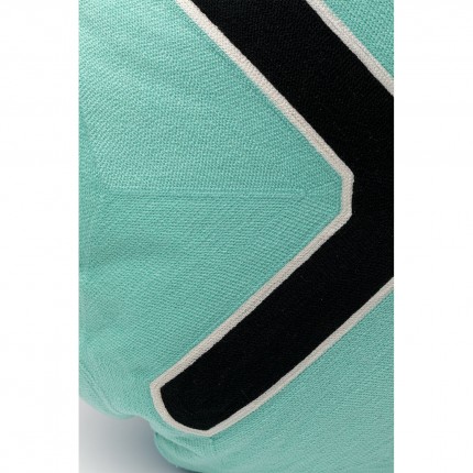 Coussin Icon croix turquoise et noir Kare Design