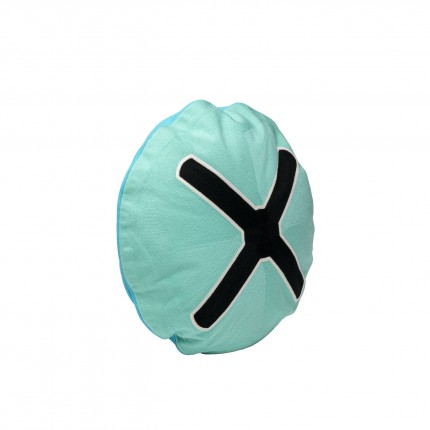 Coussin Icon croix turquoise et noir Kare Design