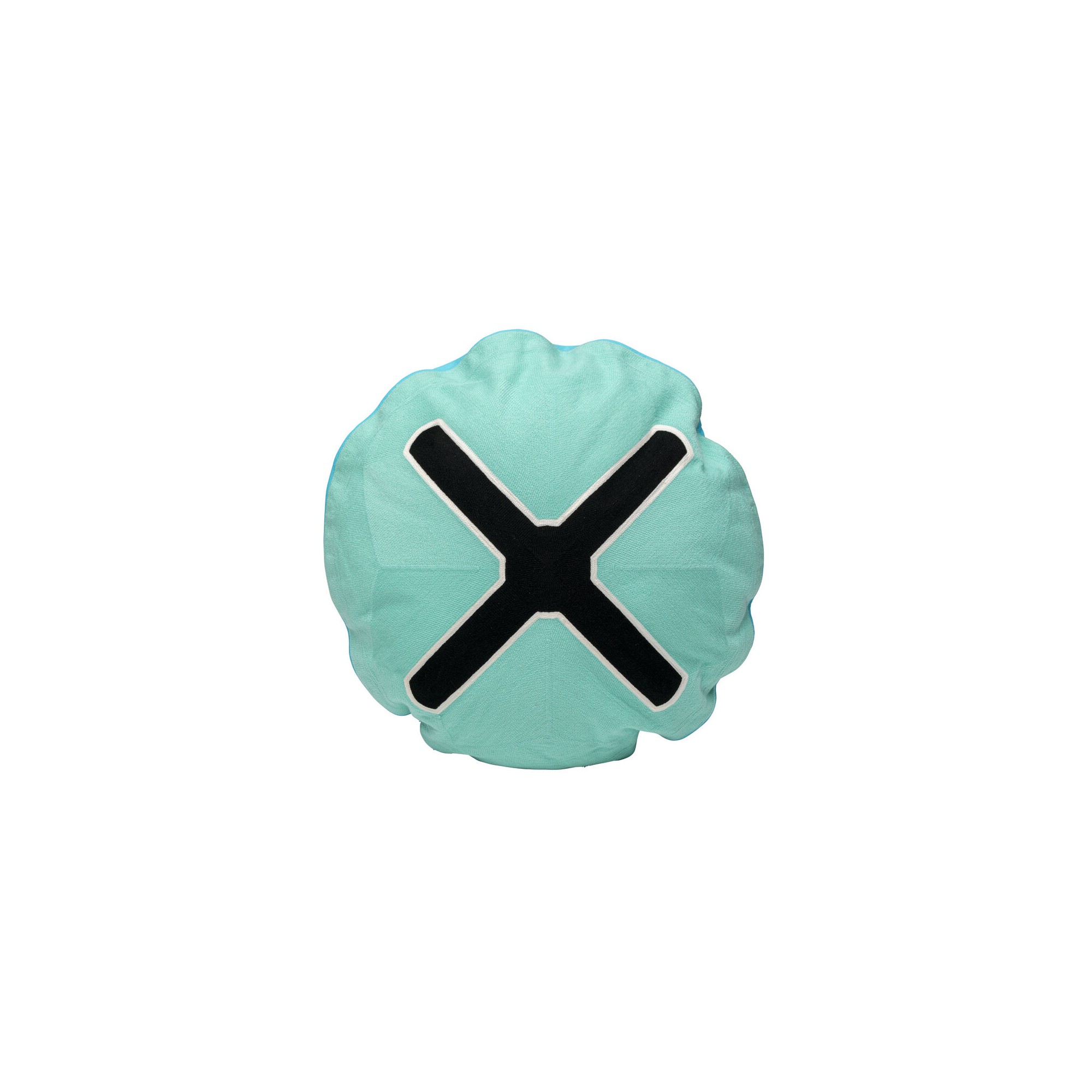 Coussin Icon Cross turquoise Ø50cm