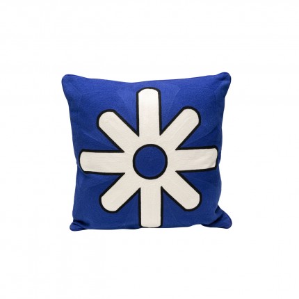 Coussin Icon étoile bleu et blanc Kare Design