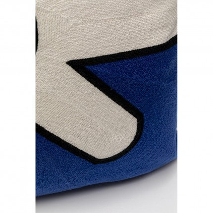 Coussin Icon étoile bleu et blanc Kare Design