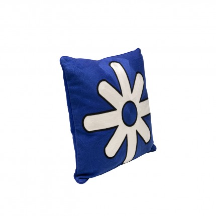Coussin Icon étoile bleu et blanc Kare Design